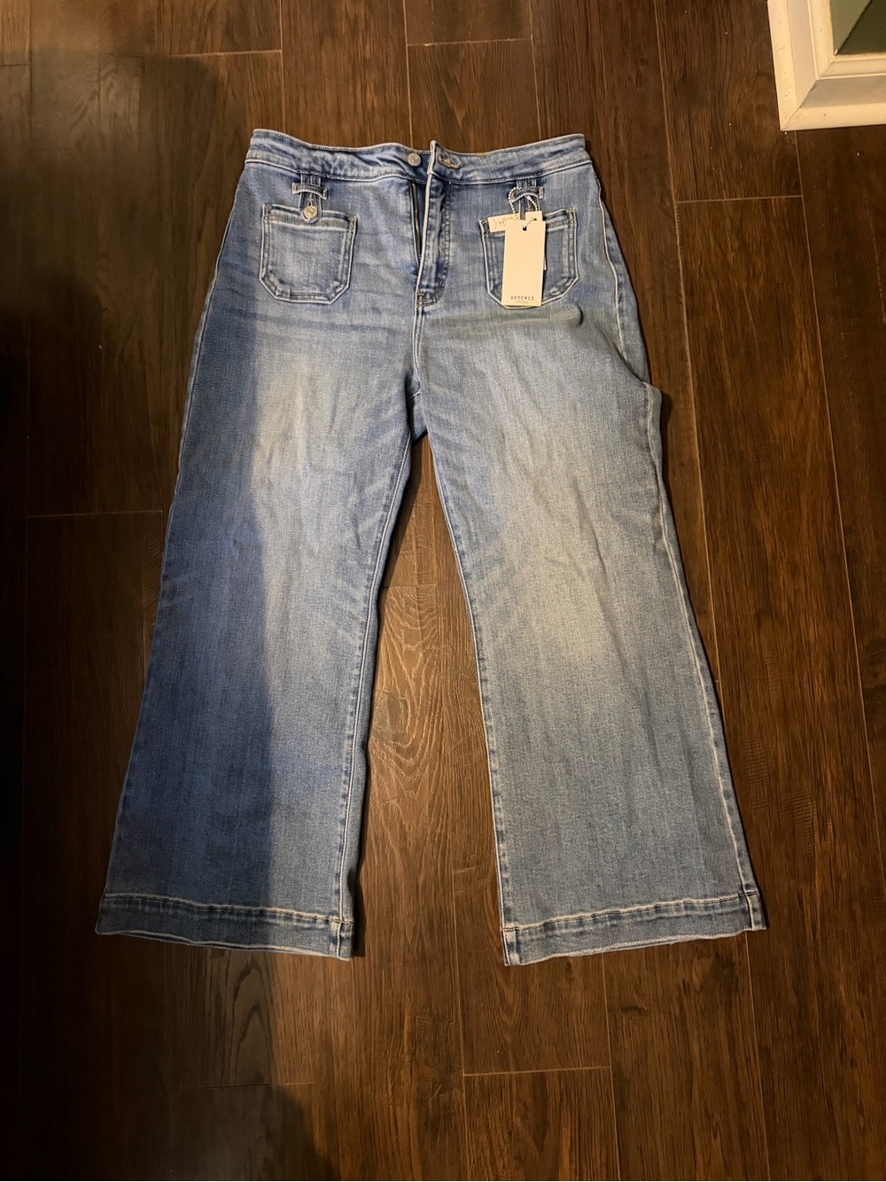 Artemis Design Co. Light Blue Wide-Leg Jeans